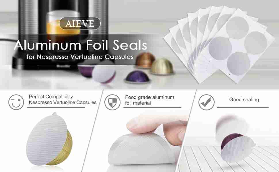 Aluminum Foil Seals for Nespresso Capsules VertuoLine