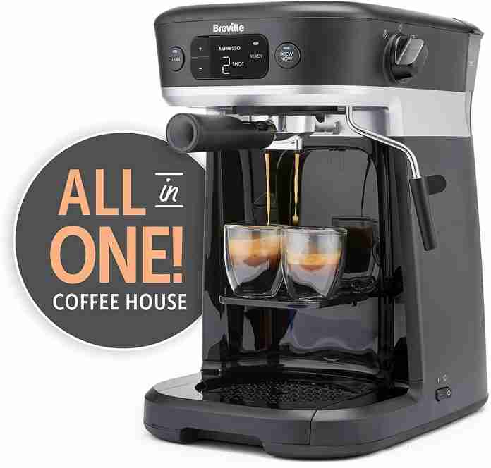 Breville All-in-One Coffee House, Espresso, Filter and Pods Coffee Machine
