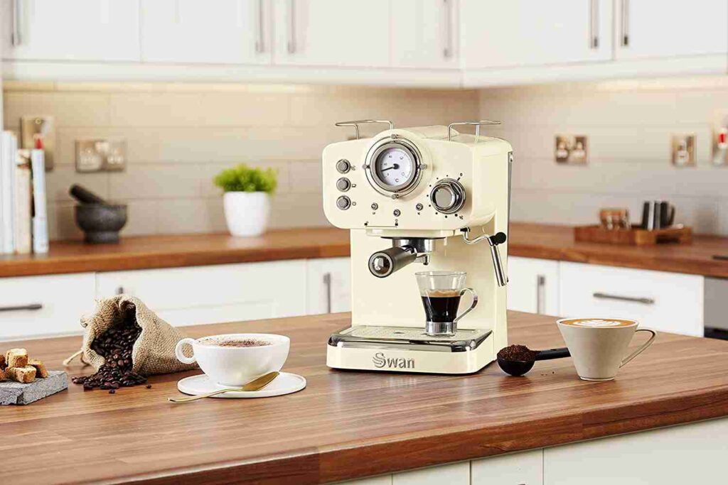 Swan Retro Nordic Pump Espresso Coffee Machine Morning Coffee Journal