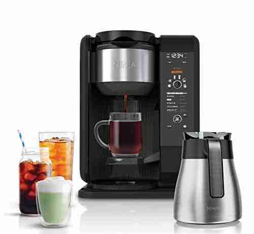 Ninja CP307 Hot and Cold Brewed System, Auto-iQ Tea and Coffee Maker with 6 Brew Sizes, 5 Brew Styles, Frother, Coffee & Tea Baskets with Thermal Carafe