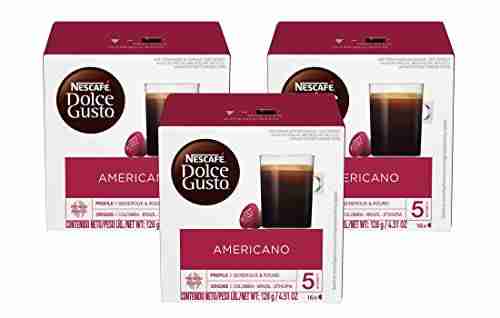 dolce gusto nescafe coffee pods americano capsules 16 count pack of 3