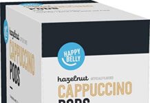 amazon brand happy belly cappuccino coffee pods compatible with 20 k cup