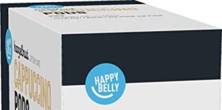 amazon brand happy belly cappuccino coffee pods compatible with 20 k cup