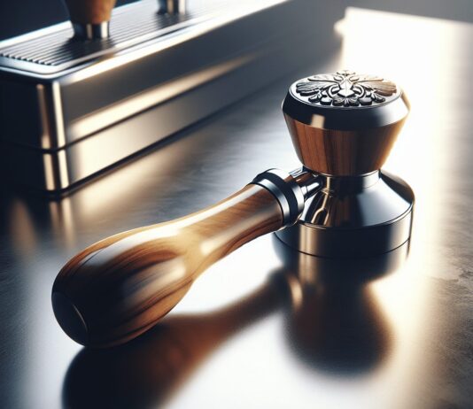 coffee tamping with pro equipment
