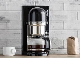 kitchenaid pour over coffee brewer with adjustable flow rate