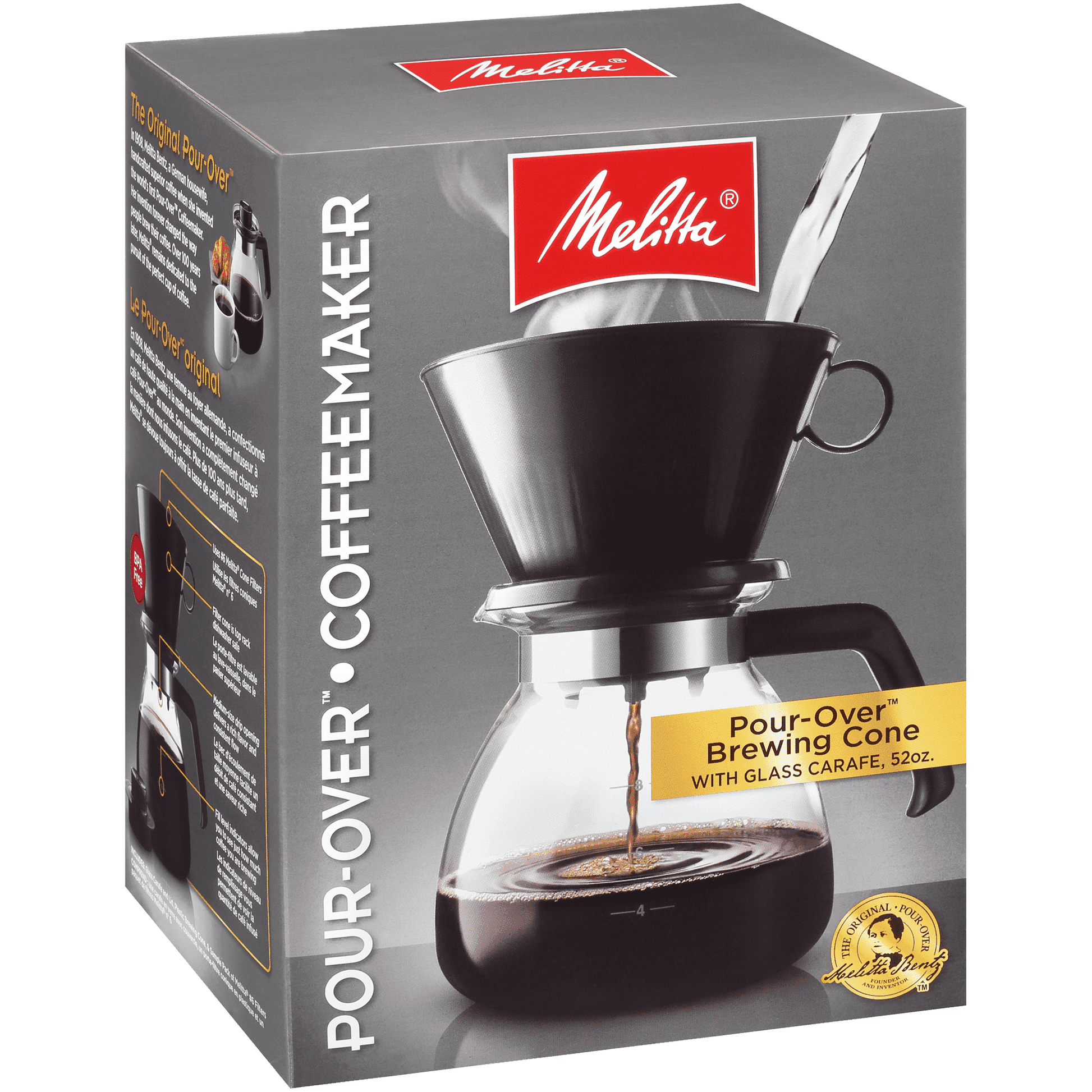 Melitta - Pour-Over Coffee Brewer With Glass Carafe