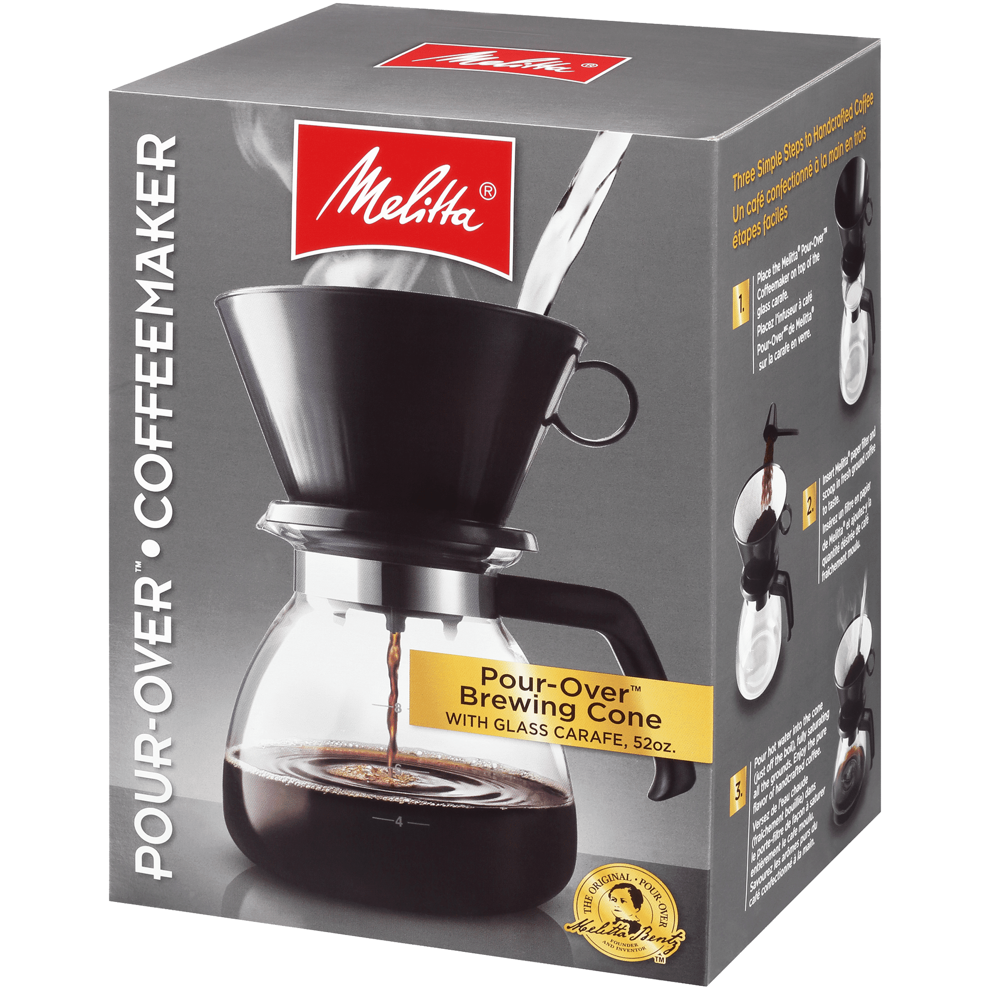 Melitta - Pour-Over Coffee Brewer With Glass Carafe