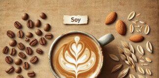 non dairy milk soy almond oat for lactose free coffee