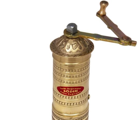 9 handmade hand crafted hammered manual brass coffee mill grinder sozen review