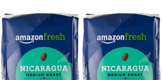 amazon fresh dark roast whole bean coffee review