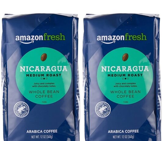 amazon fresh dark roast whole bean coffee review