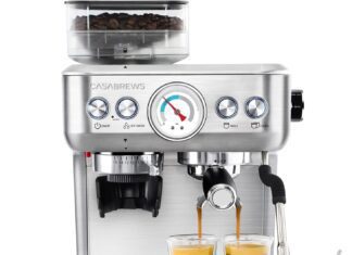 casabrews espresso machine with grinder review