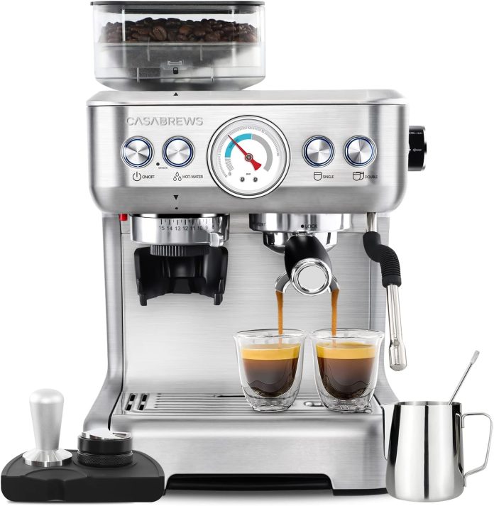 casabrews espresso machine with grinder review