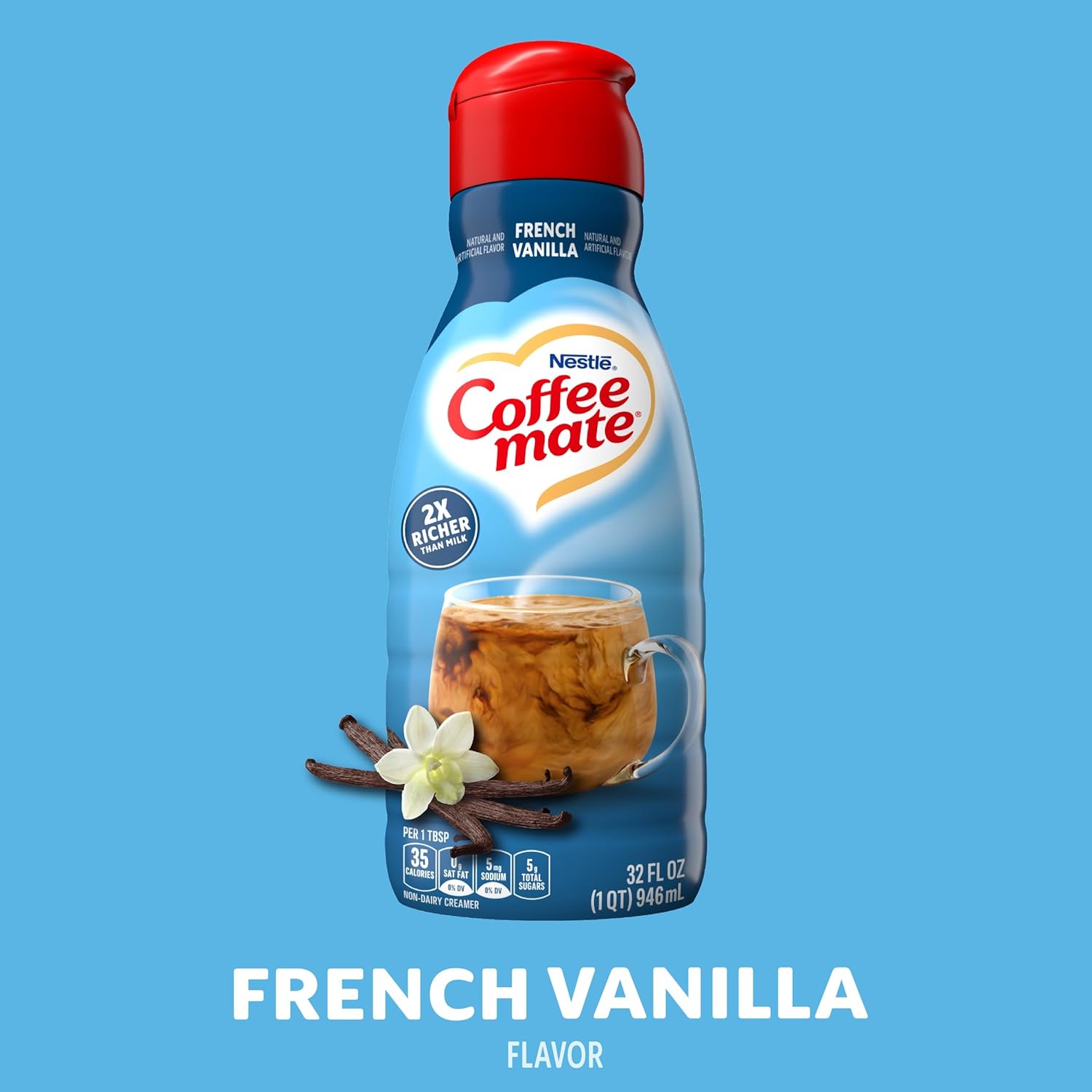 Coffee Mate French Vanilla Liquid Coffee Creamer 32 fl oz