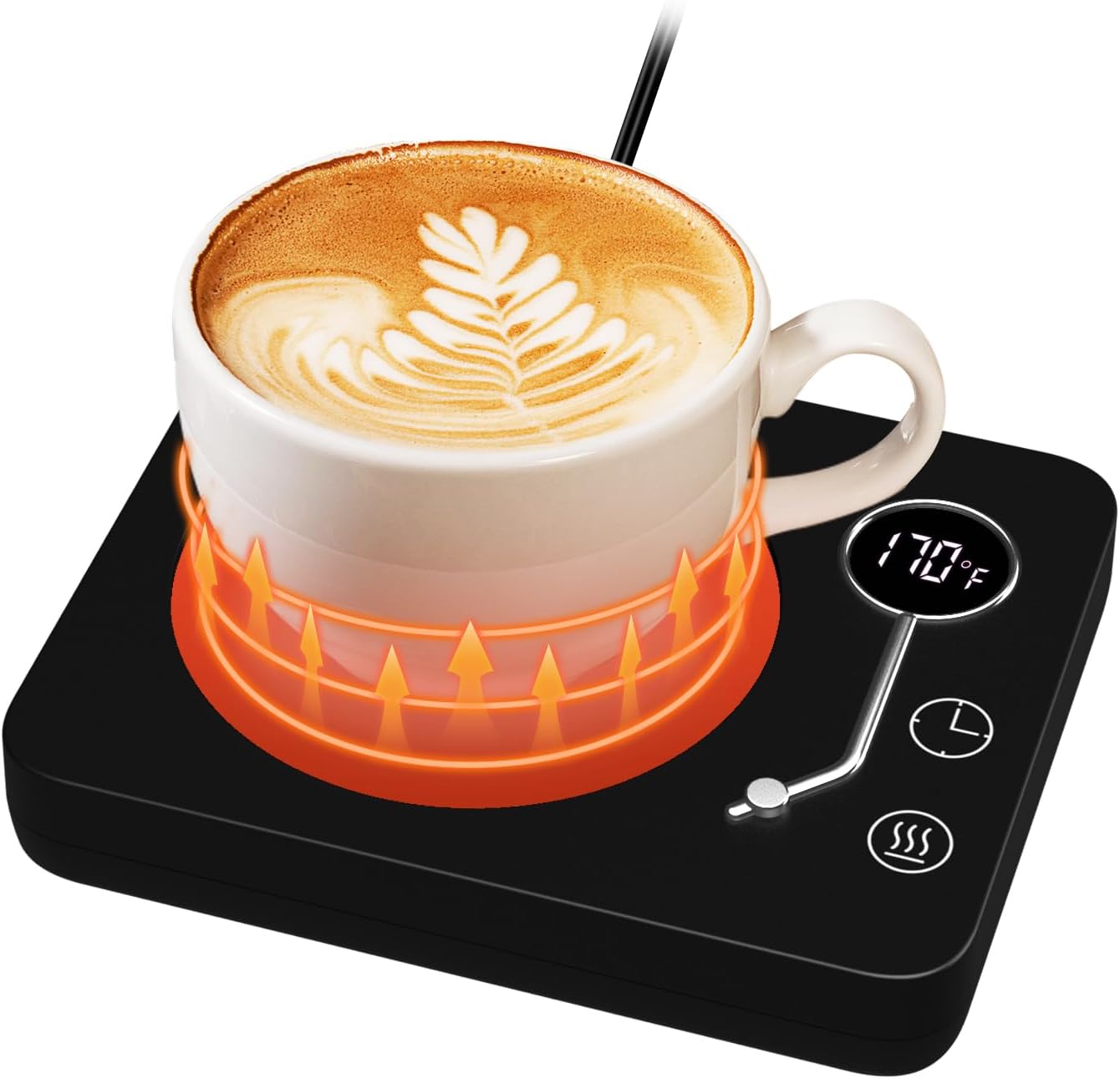 Coffee Mug Warmer, CEROBEAR Mug Warmer for Desk 3 Temperature Control 130℉/150℉/170℉, Cup Warmer with Auto Shut Off for Coffee Milk Tea Beverage