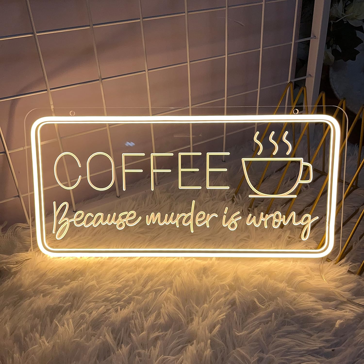 Coffee Neon Sign,LED Coffee Neon Signs for Wall Decor,Warm White USB Powered Coffee Sign for Wall Decor, Café, Restaurant,Coffee Barsn(15.7 * 7.8inch Neon）