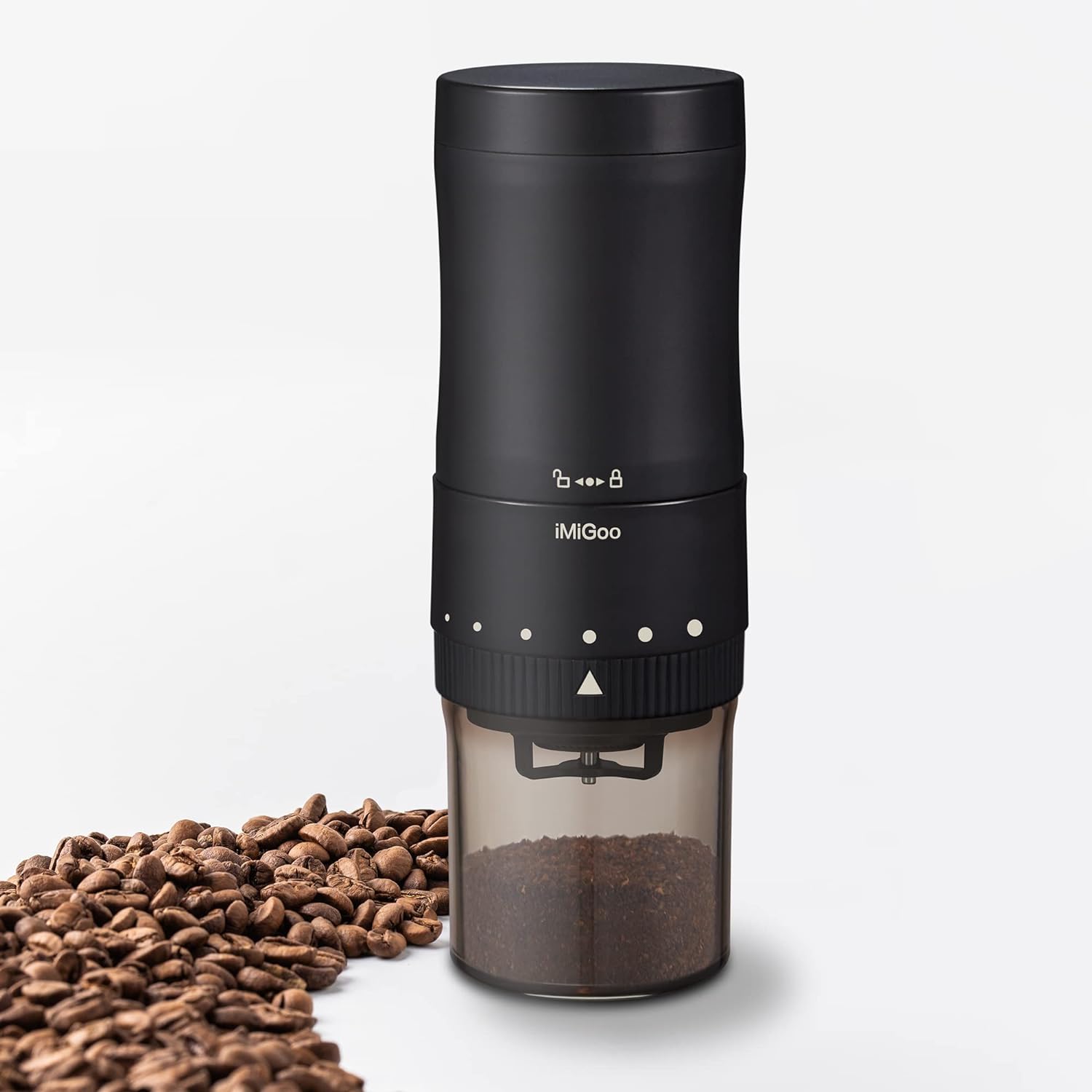 Conical Ceramic Burr Coffee Grinder - Electric Slow Grinder As Manual, with Adapter, Upgraded Grinding Bin - for Espresso, Pour Over, Drip, Percolator, Chemex, Cold Brew, French Press