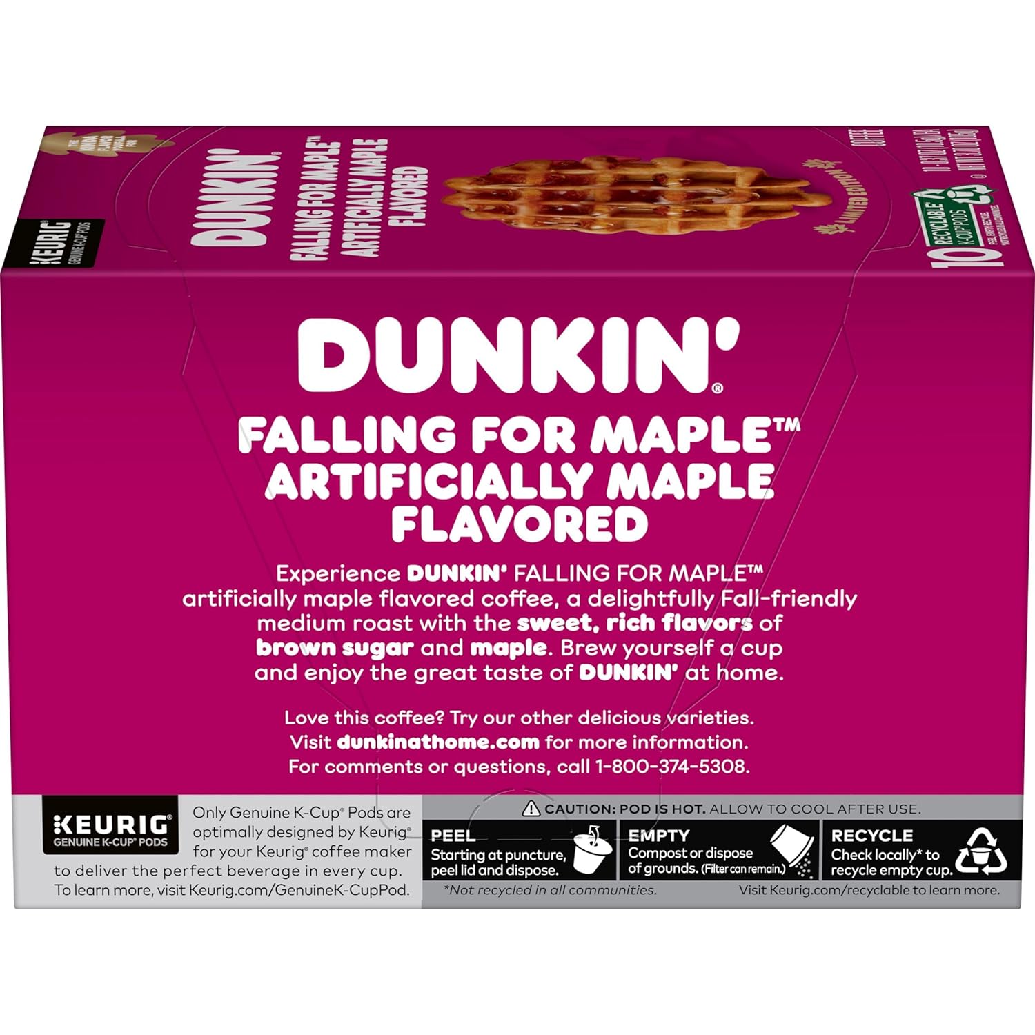 Dunkin Original Blend Medium Roast Coffee, 88 Keurig K-Cup Pods