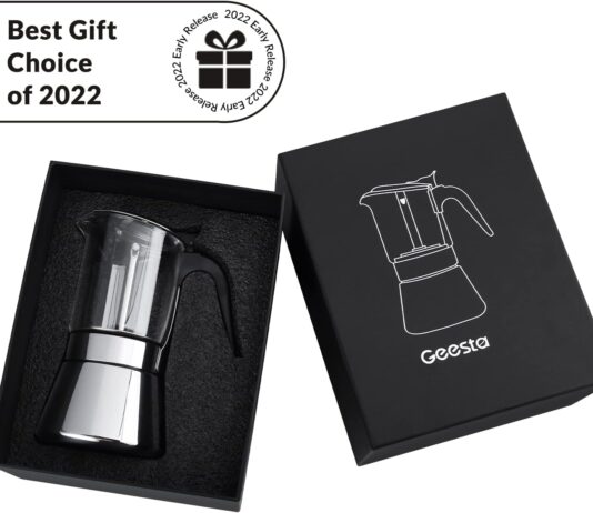geesta premium crystal glass top moka pot review