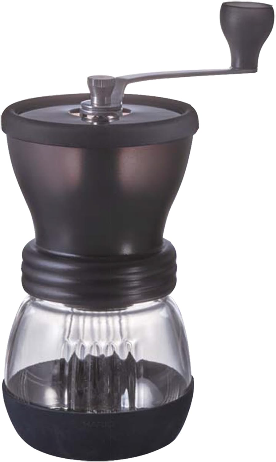 Hario Ceramic Coffee Mill - Skerton Plus Manual Coffee Grinder 100g Coffee Capacity, Black