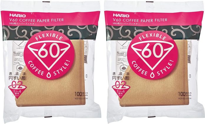 hario v60 paper coffee filters size 02 natural 200 count review