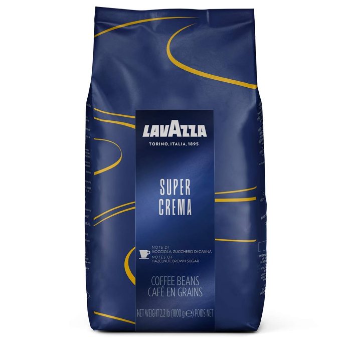 lavazza super crema whole bean coffee blend light medium espresso roast 22 pound pack of 1 premium quality aromatic mild
