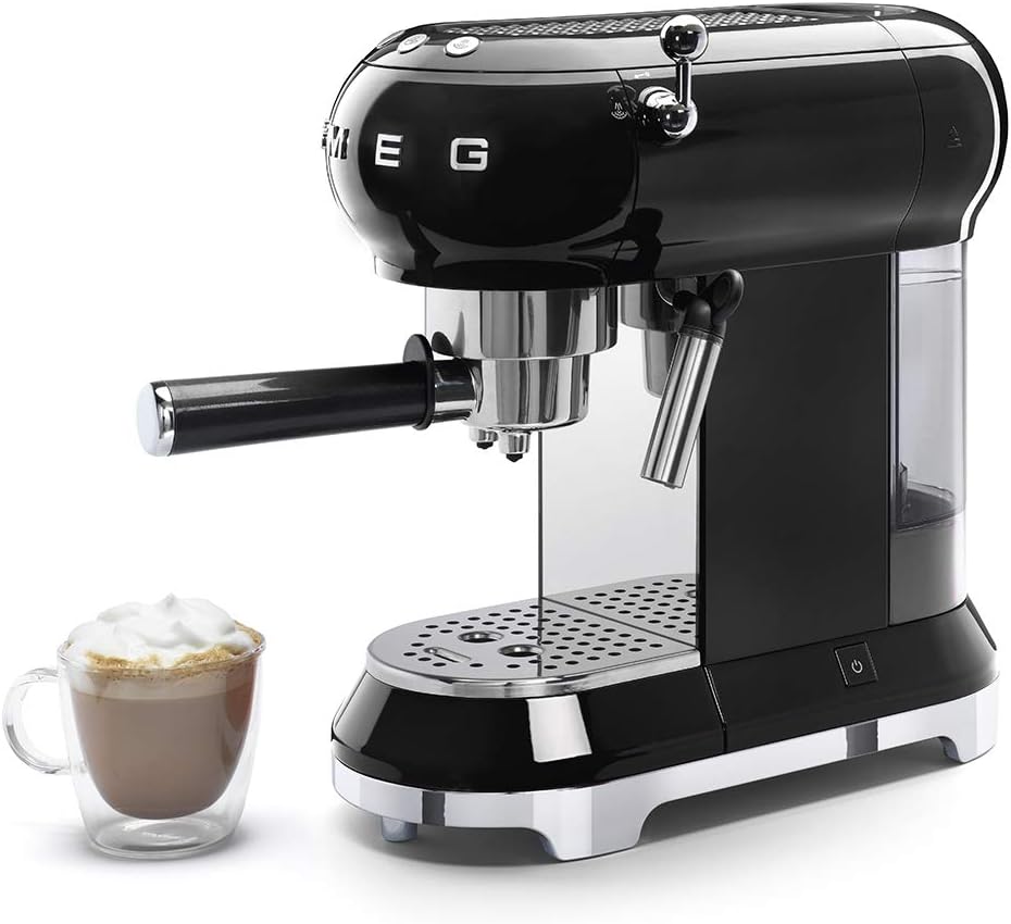 Smeg Espresso Machine, 1 liters, Black ECF01 BLUS