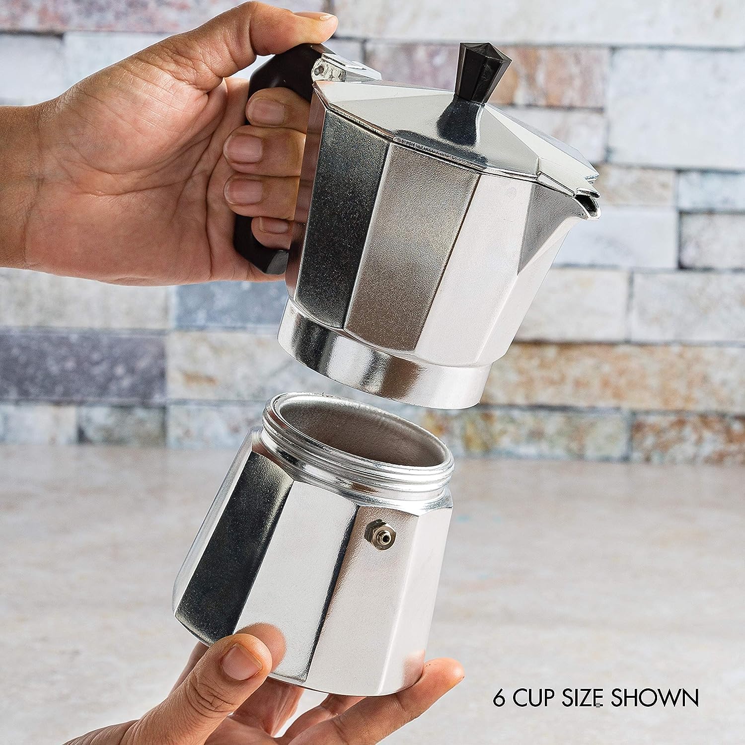 SwindowL Moka Pot Coffee Pots And Stovetop Espresso Maker,Italian Coffee Maker,Greca Coffee Maker, Cafeteras,100ml, Silver (2 Cup)