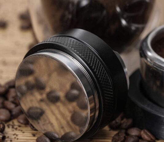 51mm espresso tamper distributor matow dual head coffee leveler fits 51mm delonghi portafilter adjustable depth professi