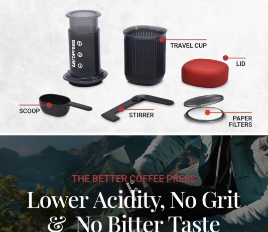 aeropress go travel coffee press kit 3 in 1 brew method combines french press pourover espresso without grit or bitterne