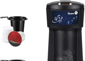 aiosa constellation single cup coffee maker 2 in 1 for k cup podsgrounds mini k cup coffee maker 6 to14oz fast brew one