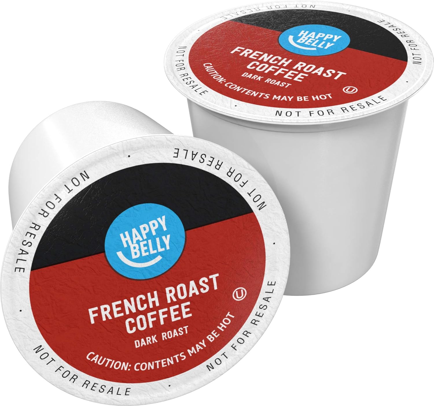 Amazon Brand - Happy Belly Dark Roast Coffee Pods, French Roast, Compatible with Keurig 2.0 K-Cup Brewers, 24 Count