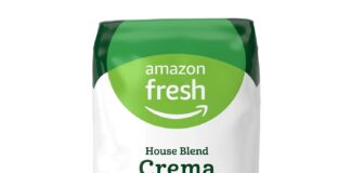 amazon fresh house blend crema espresso whole bean medium roast 22 lb