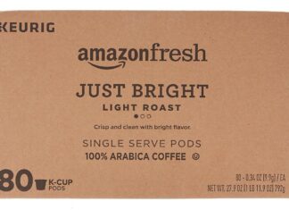 amazonfresh 80 ct k cups hazelnut flavored medium roast keurig k cup brewer compatible