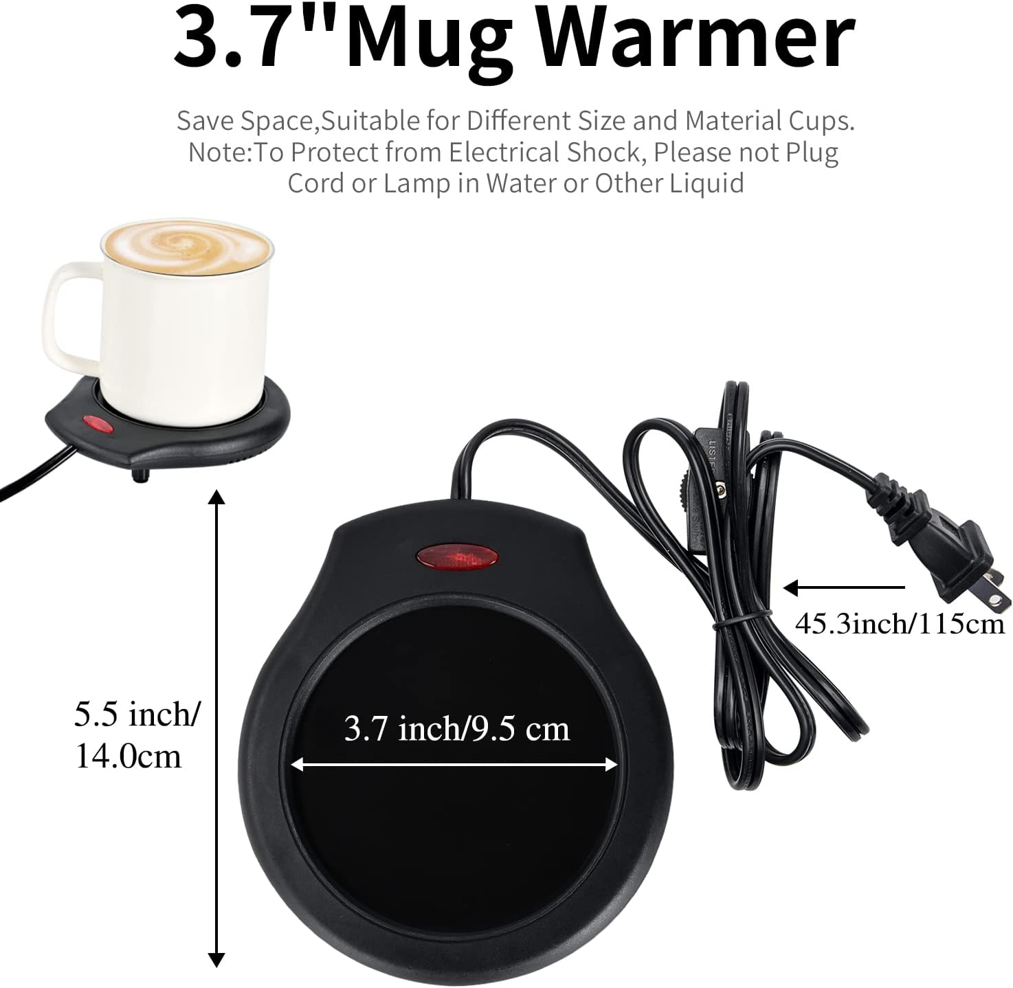 ASAWASA Candle Warmer for Large Jar, Coffee Mug Warmers, Safely Releases Scents Without a Flame, Melt The Candle Quickly, Enjoy Your Warm Coffee Tea. Gifts for Festival Birthday Women Men Mom Dad
