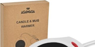 asawasa coffee mug warmer candle warmers for large jar safely releases scents without a flame enjoy your warm coffee tea