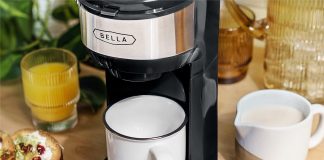 bella dual brew single serve coffee maker k cup compatible with ground coffee basket adapter carefree auto shut off adju