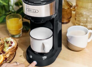 bella dual brew single serve coffee maker k cup compatible with ground coffee basket adapter carefree auto shut off adju