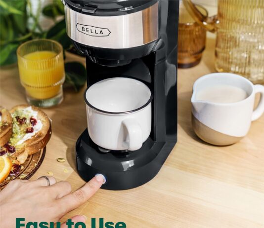 bella dual brew single serve coffee maker k cup compatible with ground coffee basket adapter carefree auto shut off adju