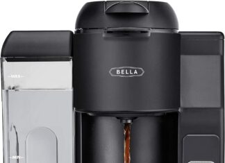 bella single serve coffee maker dual brew k cup compatible ground coffee brewer with removable water tank adjustable dri