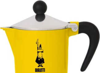 bialetti 4982 rainbow espresso maker yellow