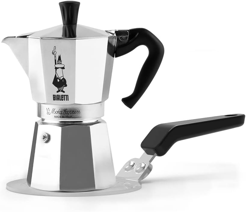 Bialetti - New Venus Induction, Stovetop Coffee Maker, Suitable for all Types of Hobs, Stainless Steel, 4 Cups (5.7 Oz), Silver