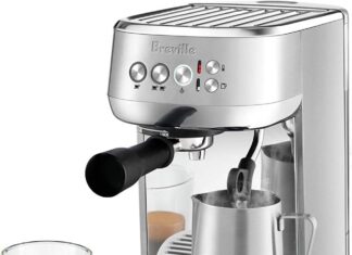 breville bambino plus espresso machine64 fluid ounces brushed stainless steel bes500bss