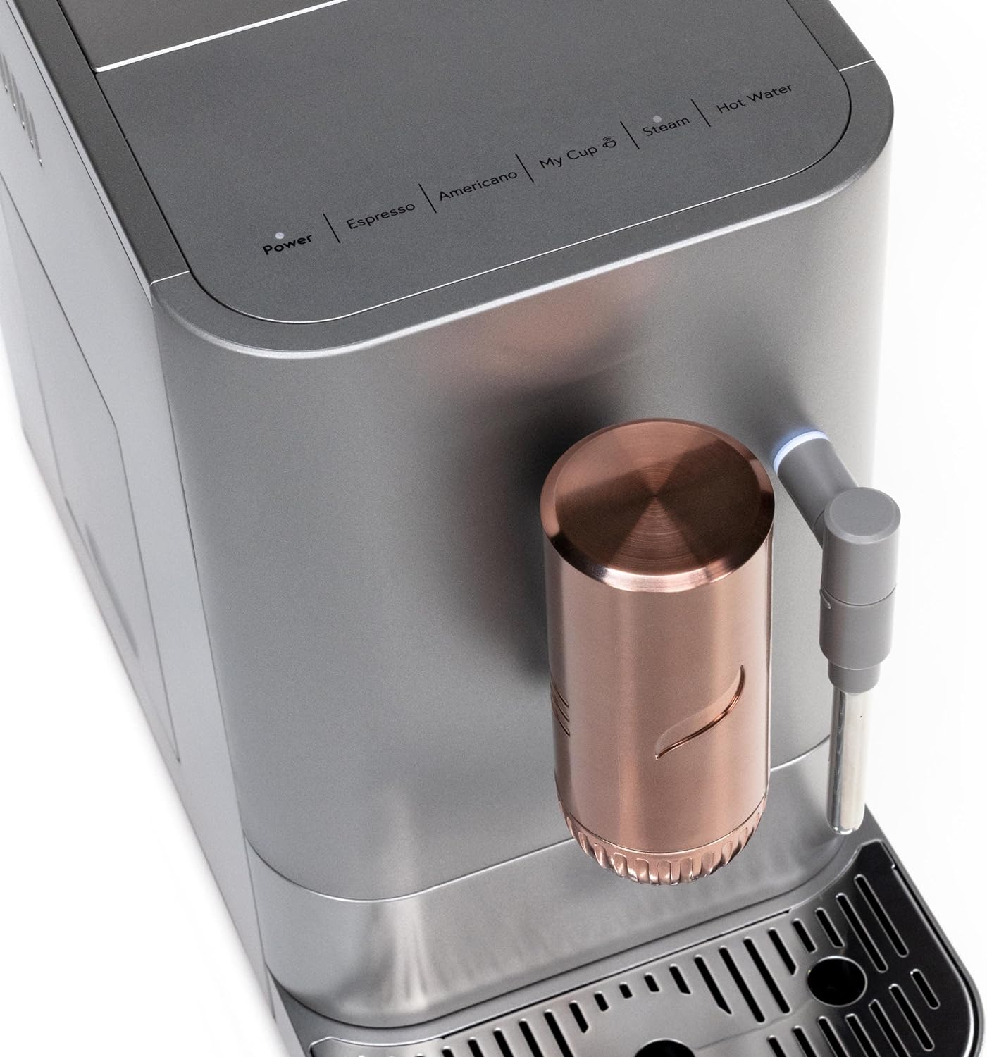 Café Affetto Automatic Espresso Machine + Milk Frother | Built-In  Adjustable Espresso Bean Grinder | One-Touch Brew in 90 Seconds | Matte White, 1.2 Liter, (C7CEBBS4RW3)