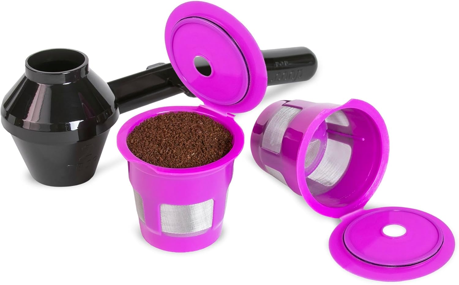 Cafe Fill Value Pack by Perfect Pod - Reusable K Cup Coffee Pod Filters  Scoop, Compatible with Keurig K-Duo, K-Mini, 1.0, 2.0, K-Series and Select Single Cup Coffee Makers