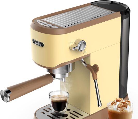 cavdle espresso machine 20 bar professional espresso maker with milk frother steam wand compact coffee machine with 35oz