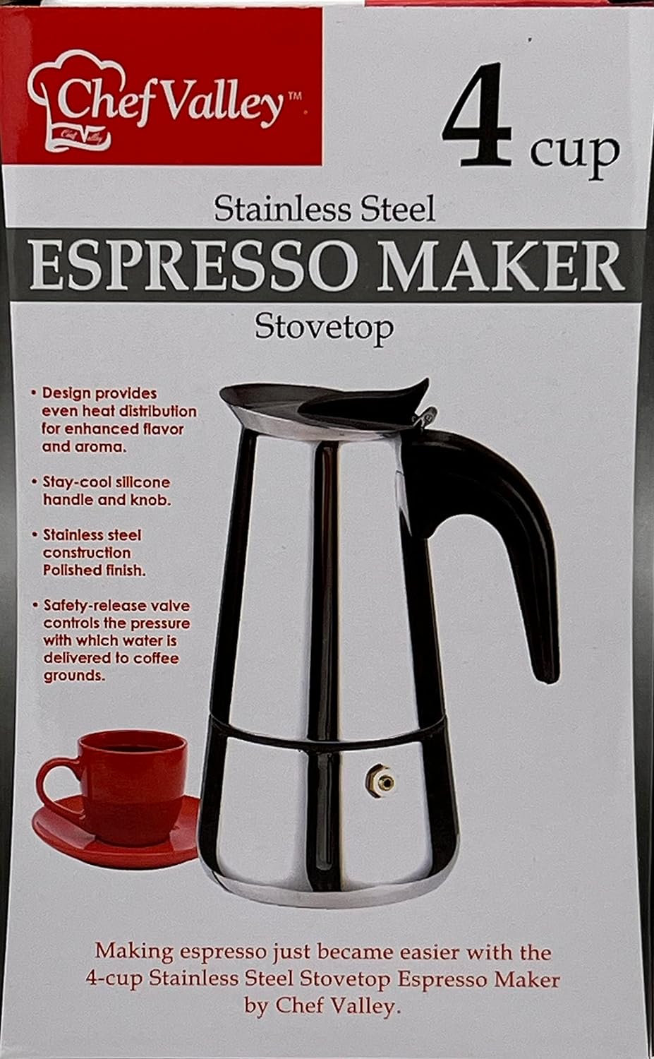 Chef Valley Espresso Maker Stovetop