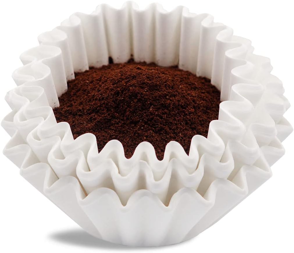 Coffee Filters 8-12 Cup, 7.875 inch x 3.25 inch, 100 Count Basket Coffee Filters, White Disposable 8 to 12 Cup Coffee Filter Paper