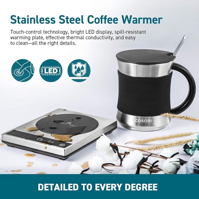 cosori coffee mug warmer mug set for desk cup heater office christmas gifts 1f precise temperature control touch tech lc
