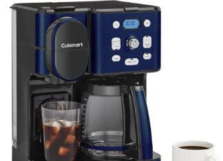 cuisinart coffee maker 12 cup glass carafe automatic hot iced coffee maker single server brewer stainless steel ss 16